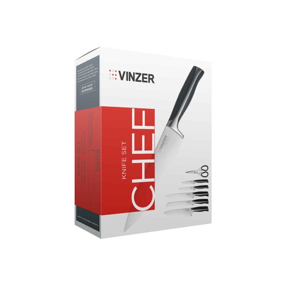 Knives and accessories VINZER 50119 CHEF SET 7PC W/DOOD STAND 