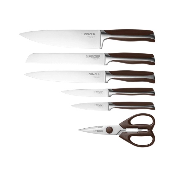 Դանակներ եվ աքսեսուարներ VINZER 50124 MASSIVE SET 7PC W/DOOD STAND 