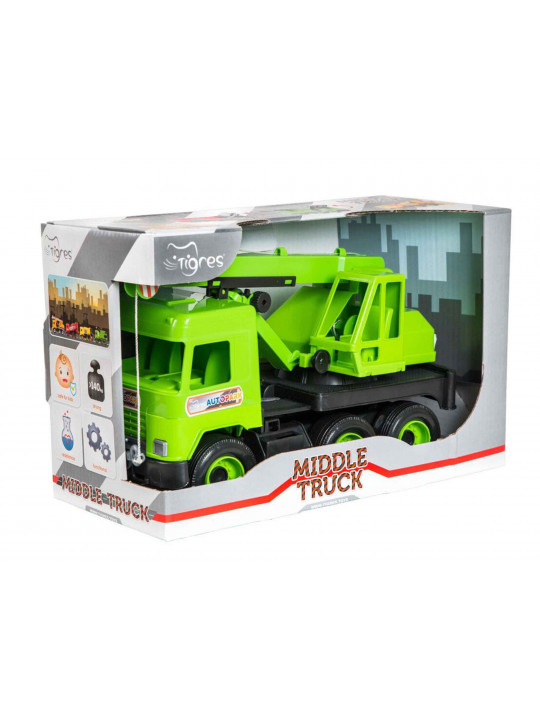 Transport TIGRES 39483 Middle Truck - кран (зеленый) 