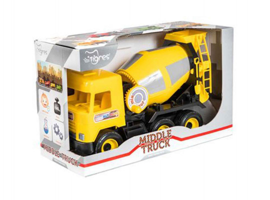 Transport TIGRES 39493 Middle Truck - бетоносмеситель (желтый ) 