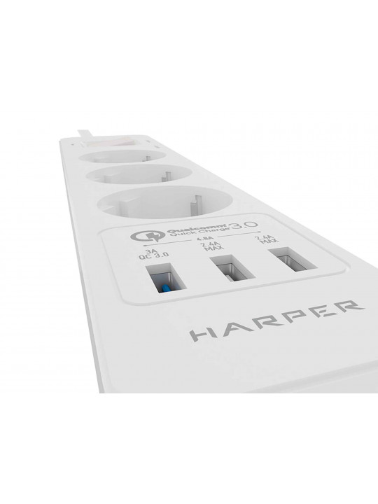 Power extension HARPER UCH-410 WH 