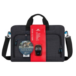 Сумки для ноутбука RIVACASE 8058 Regent 17.3 (Black) + WIRELESS MOUSE 