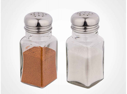 Salt/peppers set LIMON 205300 RECTANGULAR W/STEEL LID (906318) 