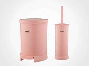 Bucket LIMON 129852 WITH TOILET BRUSH PINK (507667) 