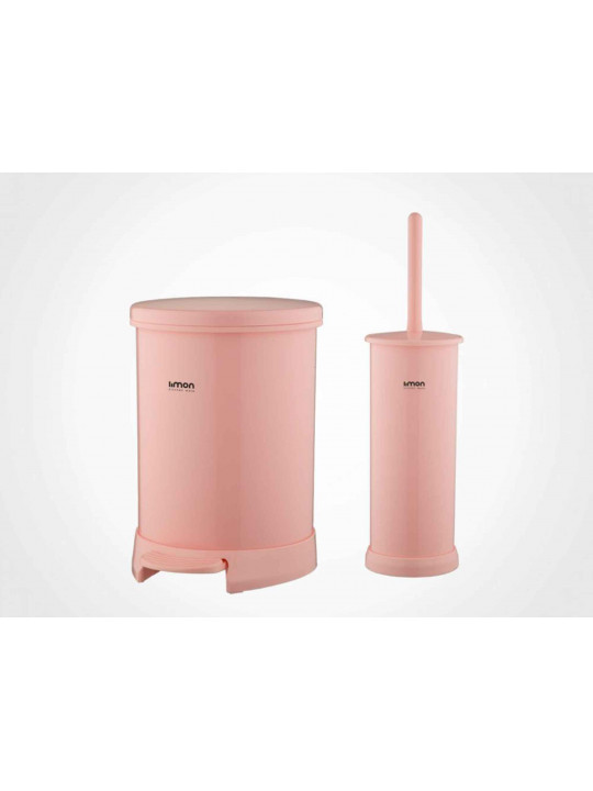 Ведро LIMON 129852 WITH TOILET BRUSH PINK (507667) 