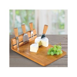 Chopping board KESPER 58641 BAMBOO FOR CHEESE W/KNIVES 