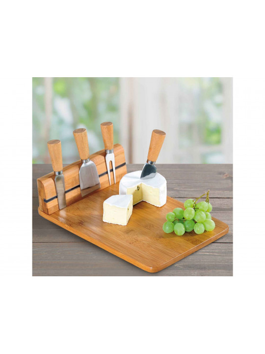 Chopping board KESPER 58641 BAMBOO FOR CHEESE W/KNIVES 