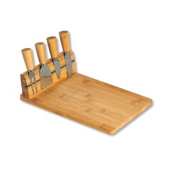 Chopping board KESPER 58641 BAMBOO FOR CHEESE W/KNIVES 