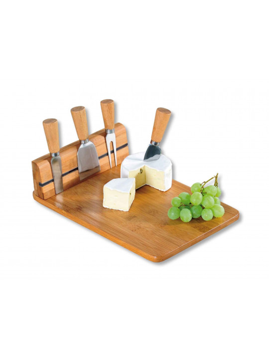 Chopping board KESPER 58641 BAMBOO FOR CHEESE W/KNIVES 