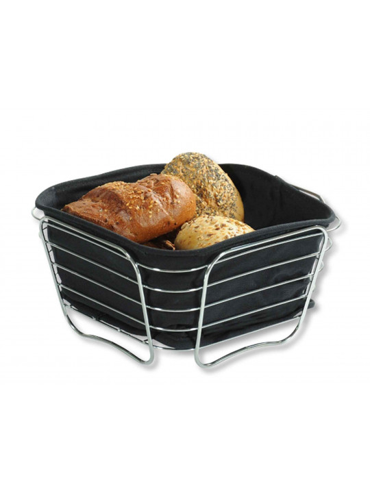 Bread basket KESPER 90872 METAL CHROMED W/CLOTHES BLACK 