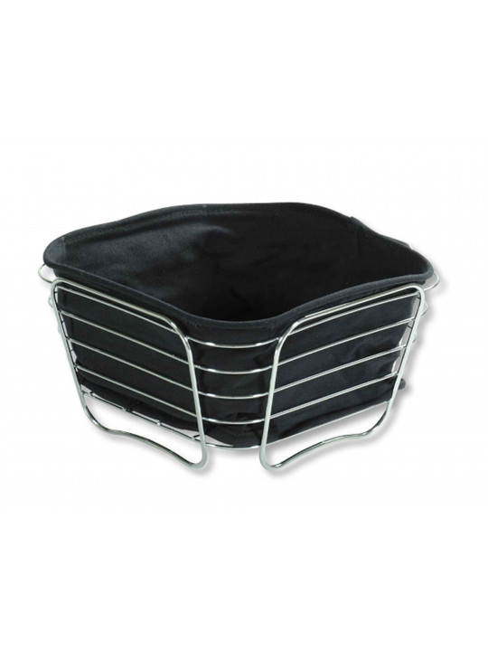 Bread basket KESPER 90872 METAL CHROMED W/CLOTHES BLACK 