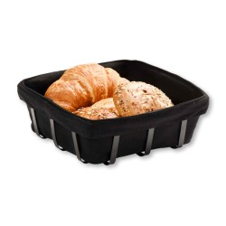 Bread basket KESPER 90885 METAL CHROMED W/CLOTHES BLACK 