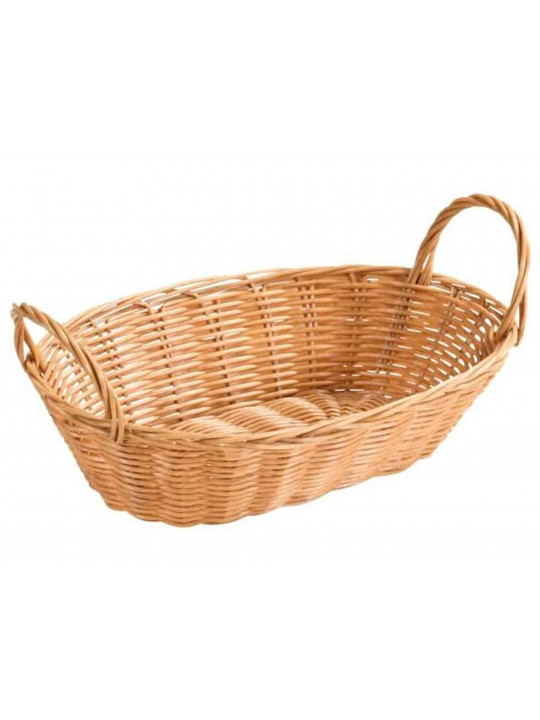 Bread basket KESPER 17636 WEAVED PLASTIC NATURE W/HANDLE 