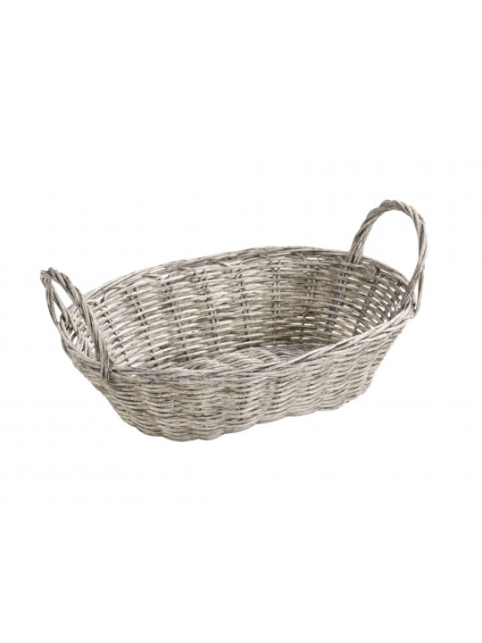 Bread basket KESPER 17656 WEAVED PLASTIC GREY W/HANDLE 