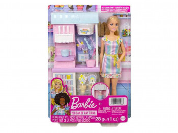 Doll BARBY BRB Ice Cream Shopkeeper Playset HCN46 