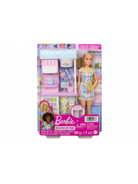 Doll BARBY BRB Ice Cream Shopkeeper Playset HCN46 
