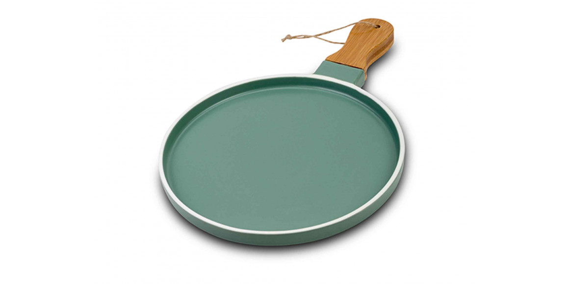 Plate NAVA 10-263-125 TERRESTRIAL EMERALD W/BAMBOO HANDLE 4/27CM 