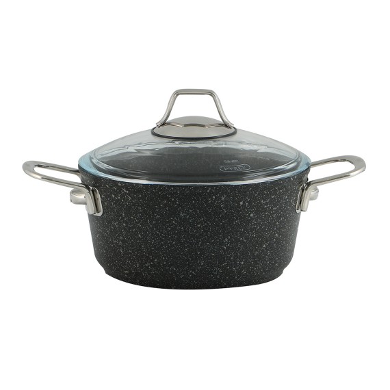 Կաթսաներ FALEZ 15307 BLACK LINE S.S HANDLE 20CM (BLN3003)