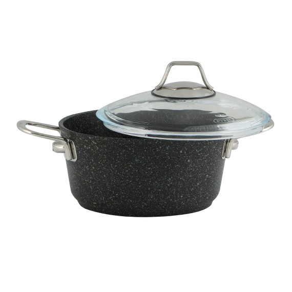Կաթսաներ FALEZ 15307 BLACK LINE S.S HANDLE 20CM (BLN3003)