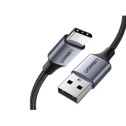 Cable UGREEN USB-A TO USB-C ALUMINUM BRAID 1.5M (BLACK) (60127)