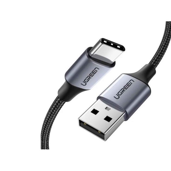 Մալուխ UGREEN USB-A TO USB-C ALUMINUM BRAID 1.5M (BLACK) (60127)