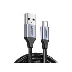 Cable UGREEN USB-A TO USB-C ALUMINUM BRAID 1.5M (BLACK) (60127)
