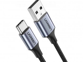 Մալուխ UGREEN USB-A TO USB-C ALUMINUM BRAID 1.5M (BLACK) 60127