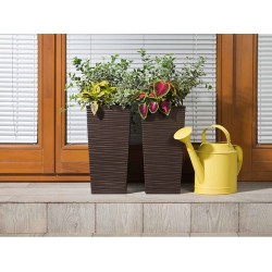 Цветочный горшок LAMELA LA591-83 DONICA FINEZJA 400x400 MOKKA 