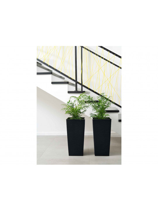 Flower pot LAMELA LA591-04 DONICA FINEZJA 400x400 BLACK 