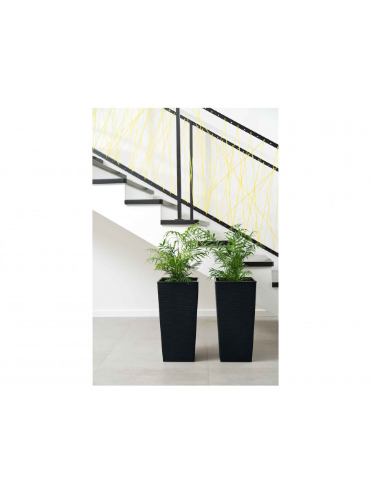 Flower pot LAMELA LA590-04 DONICA FINEZJA 300x300 BLACK 