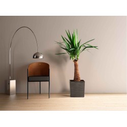 Flower pot LAMELA LA598-83 DONICA JUKA DUTO 190X190 MOKKA 