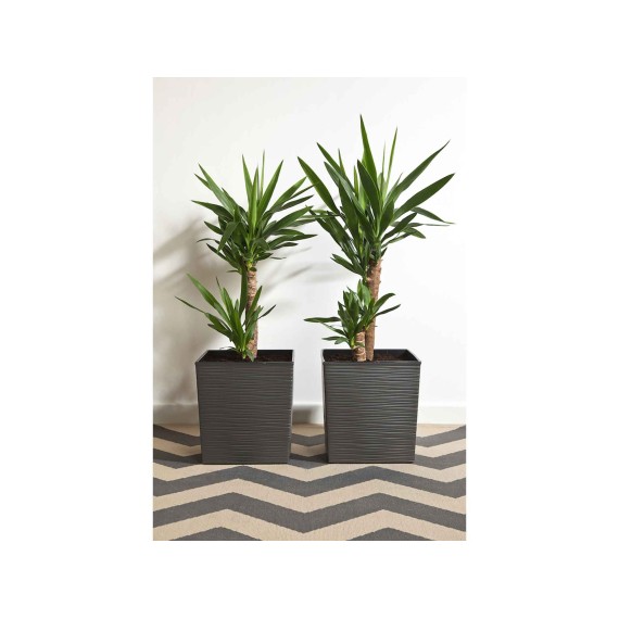 Цветочный горшок LAMELA LA601-50 DONICA JUKA DUTO 400X400 GRAPHITE METALLIC 