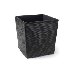 Flower pot LAMELA LA601-50 DONICA JUKA DUTO 400X400 GRAPHITE METALLIC 