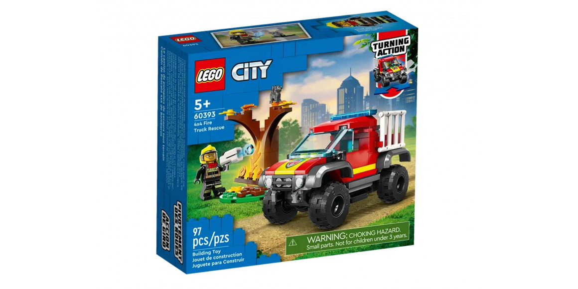 Կոնստրուկտոր LEGO 60393 CITY Փրկարր հրշեջ մեքենա 