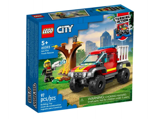 Конструктор LEGO 60393 CITY Փրկարր հրշեջ մեքենա 