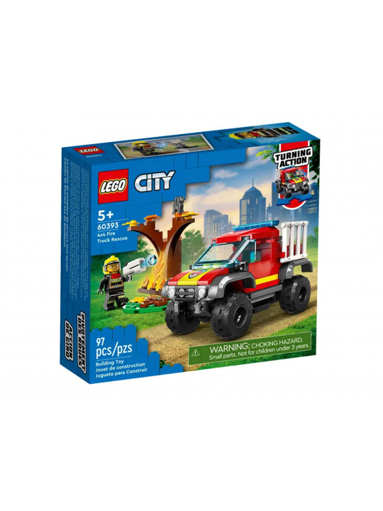 Blocks LEGO 60393 CITY Փրկարր հրշեջ մեքենա 