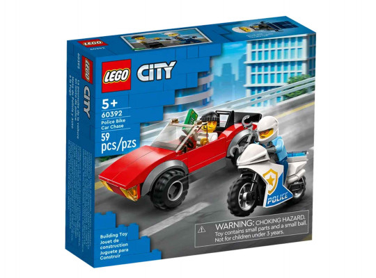 Blocks LEGO 60392 CITY ոստիկանական հետապնդում մոտոցիկլետով 