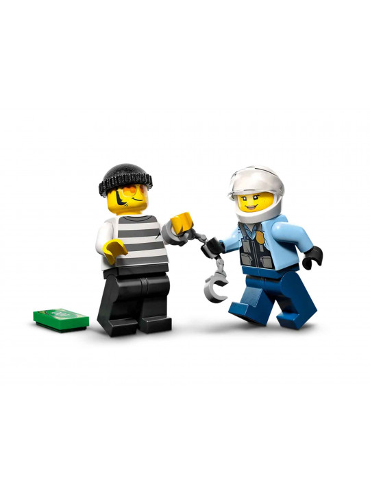 Blocks LEGO 60392 CITY ոստիկանական հետապնդում մոտոցիկլետով 