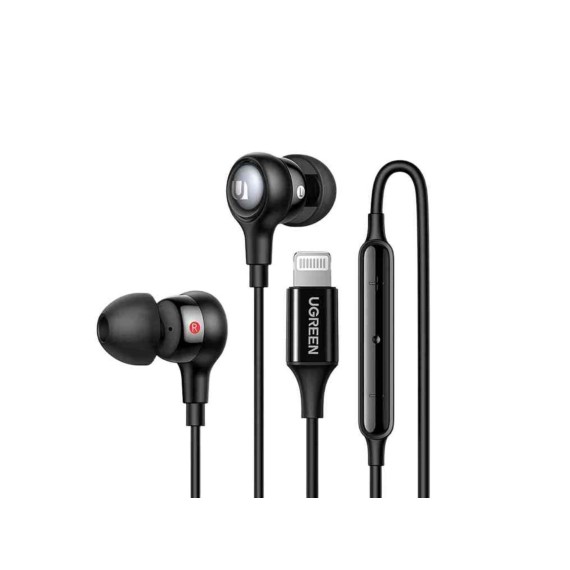 Ականջակալ UGREEN Wired Earphones with Lightning (BK) (30631)