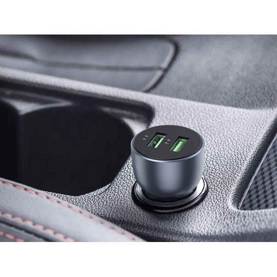 Автомобильный адаптер UGREEN Charger 2 x USB-A Fast Charging 36W (BL) (10144)