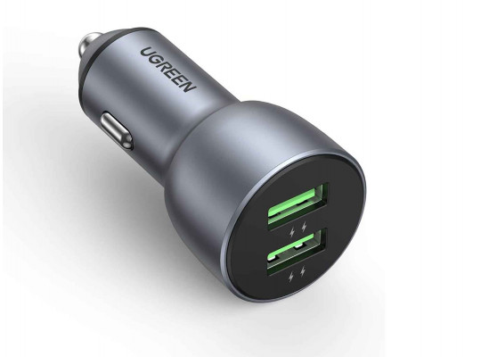 Автомобильный адаптер UGREEN Charger 2 x USB-A Fast Charging 36W (BL) 10144