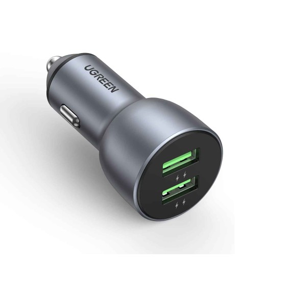 Автомобильный адаптер UGREEN Charger 2 x USB-A Fast Charging 36W (BL) (10144)