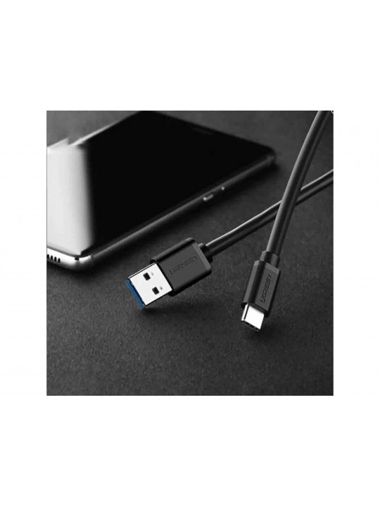 Մալուխ UGREEN USB-A TO USB-C Nickel plating 1M (BK) 20882
