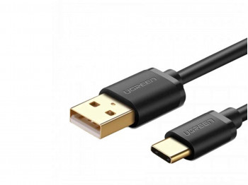 Մալուխ UGREEN USB-A to USB-C Nickel Plating (BK) 20883