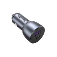 Автомобильный адаптер UGREEN Charger USB-A & Type-C 30W (BK) (40858)