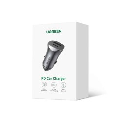 Car adapter UGREEN Charger USB-A & Type-C 30W (BK) (40858)