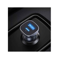Автомобильный адаптер UGREEN Charger USB-A & Type-C 30W (BK) (40858)