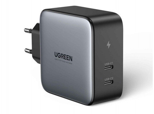 Power adapter UGREEN CD254 GaN Fast Charging 100W PD 2 Ports (BK) 50327