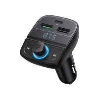 Автомобильный адаптер UGREEN FM Transmitter BL5 PD QC3 USB &TF (BK) (80910)