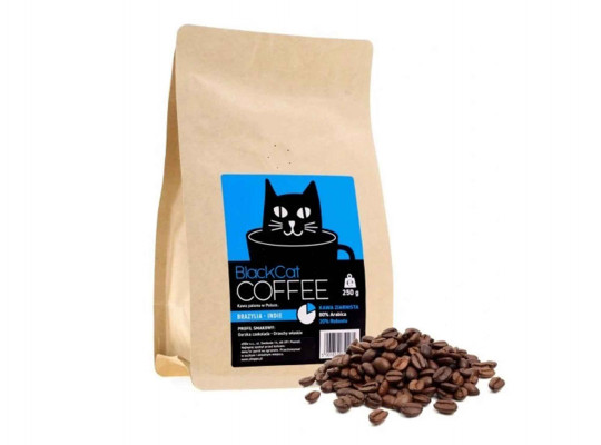 Coffee BLACK CAT BRAZYLIA-ETIOPA-INDIA 20/80 250g